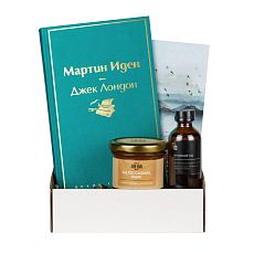 Подарочный набор с книгой «Мартин Иден», ароматическим диффузором и солёной карамелью