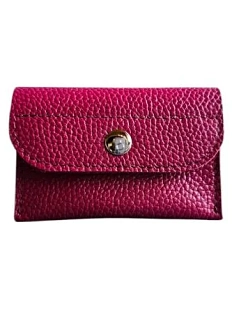 Кошелёк ручной работы, натуральная кожа, красный