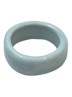 Кольцо Керко стеклянное небесно-голубое матовое