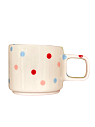 Кружка ручной работы в разноцветный горошек, белая, керамика, 250 мл, превью фото 1