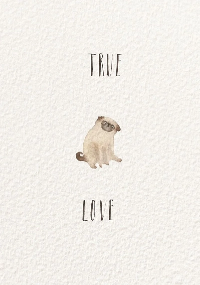 Открытка ЙЕТТИ «True love», белая, А6, фото 1.