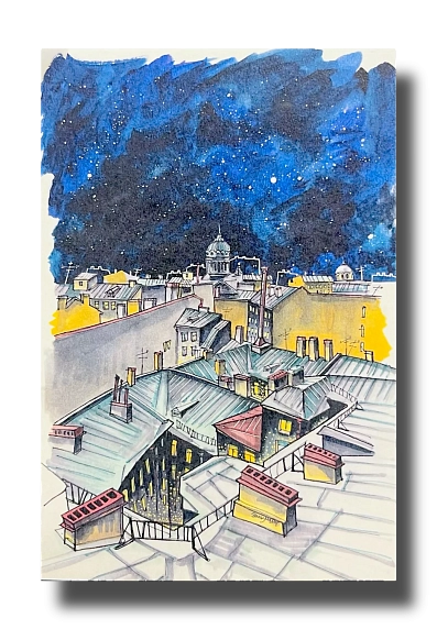 Открытка «Космос в Петербурге», Elizabeth Madar, фото 1.