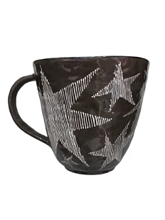 Кружка ручной работы со звёздами, 550 мл, чёрная