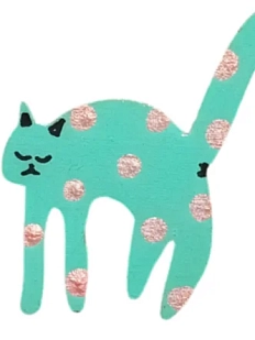 Брошь «Тревожный кот» №3