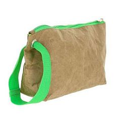 Косметичка Ranzel Bags Avocado Mini Kraft/Green, крафт, тайвек, зеленый