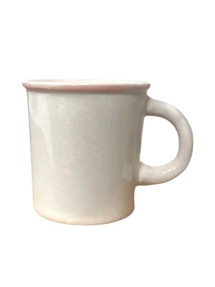 Кружка ручной работы Катя Вебер «Мышка с шариком», белая, полуфарфор, 300 мл, фото 2.