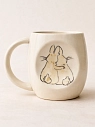 Кружка ручной работы НАДО ЖЕ с росписью «Зайки», белая, керамика, 300 мл, превью фото 1