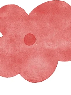 3D Стикер на телефон «Цветочек», красный, объёмный, 3 см