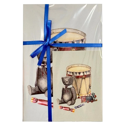 Подарочный набор Elizabeth Madar «Мишка с барабаном», 40 листов, фото 1.