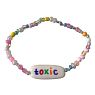 Браслет ручной работы из бисера с надписью «Toxic», превью фото 1