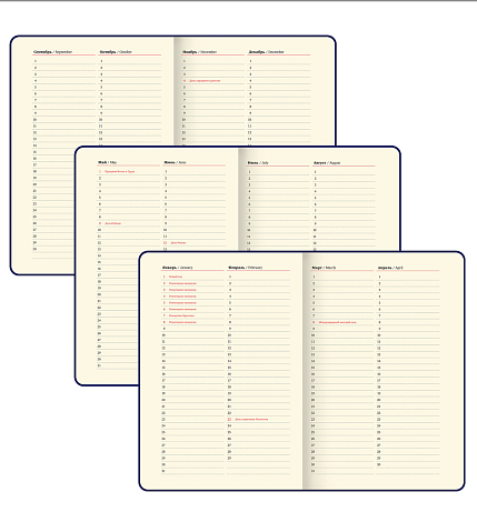 Подарочный набор с ежедневником «President» и ручкой, сиреневый, фото 3.