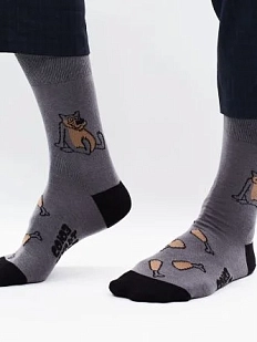 Носки «Щас спою!», р-р 38-41, серые