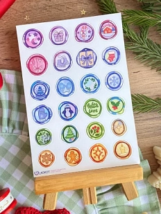 Стикерпак Лавкот «Зимние сургучные печати», А6