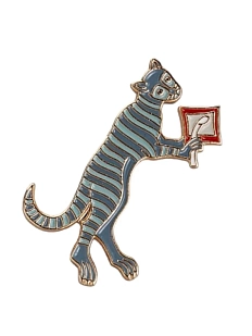 Значок эмалированный «Кот»
