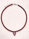 Чокер Мигетт с подвеской «Сердце с глазом», бордовый, превью фото 2