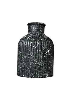 Ваза гипсовая черная с белыми брызгами