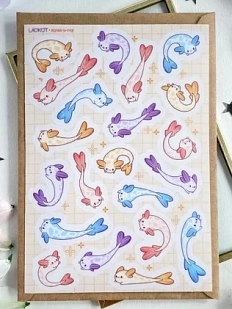 Стикерпак Лавкот «Аксолотли», А6