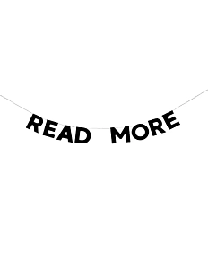 Бумажная гирлянда из букв Tak.sebe.prazdnik «READ MORE», чёрная, картон, 240 г/м²