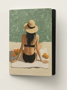 Обложка на паспорт DARI DARI «Девушка на пляже», искусственная кожа