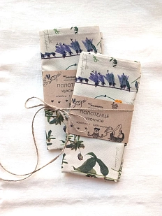 Полотенце «Сухоцветы», белое