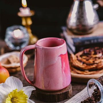 Скандинавская кружка ручной работы VELES «Поцелуй Арвен», фарфор, 350 мл, фото 2.