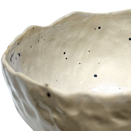 Пиала ручной работы «Eat Sleep Sex Repeat», светло-бежевая, керамика, 450 мл, фото 3.