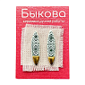 Серьги ручной работы «‎Зеленый орнамент»‎, фарфор, превью фото 1