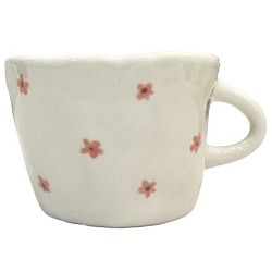 Чашка для чая ручной работы Незабудки розовые, керамика, 250 мл