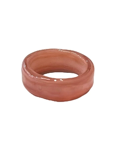 Кольцо Керко стеклянное персиковое