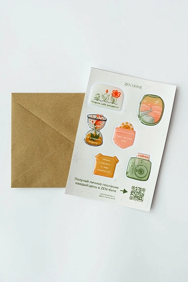 Набор 3Д стикеров на телефон ZEN HOME «Улыбка», объёмный, фото 1.