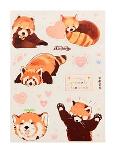 Стикерпак «Красная панда», А6