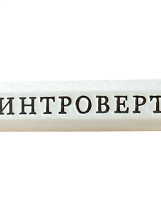 Значок ручной работы с надписью «Интроверт», керамика