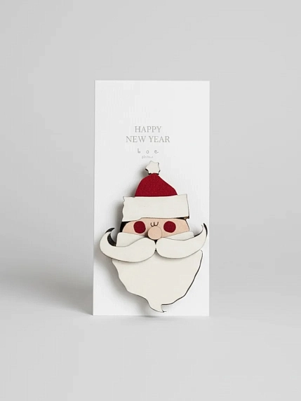 Бирка для подарка ВОЕ «Санта», на прищепке, 4 см, фото 1.