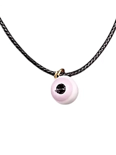 Подвеска ручной работы с глазом, белая, керамика