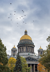 Обложка на паспорт «Исаакиевский собор осенью», искусственная кожа