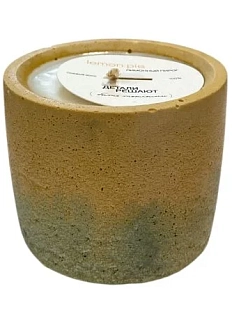 Соевая свеча в открытом бетонном стакане «Лимонный пирог», 120 мл