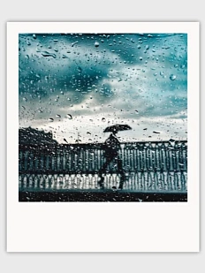 Открытка полароид Маргарита Голуб «Дождь в Петербурге»