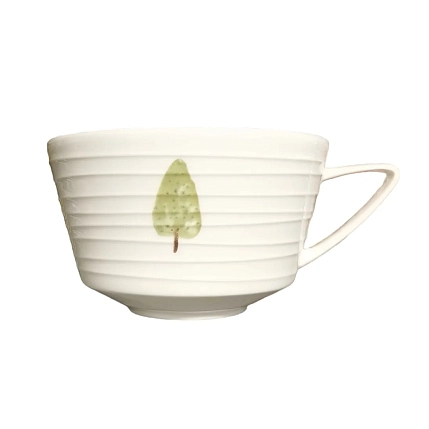 Чашка для чая ручной работы Мадам де Тюль с фигуркой внутри Лисичка в лесу, фарфор, 250 мл, фото 2.