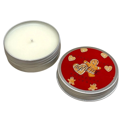 Свеча ручной работы «Имбирное печенье», 50 г, фото 2.