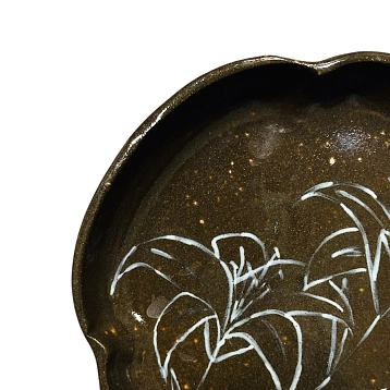 Тарелка ручной работы Домик на дереве «Лилии», керамика, 15 см, фото 2.