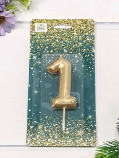 Свеча для торта «Цифра 1», 6 см