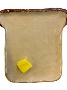 Тарелка ручной работы «Хлеб», керамика, 13,5 см