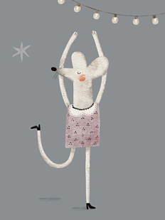 Постер интерьерный «Танцующая мышка», А3 