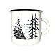 Эмалированная кружка «Лес и горы», белая, 400 мл, превью фото 1