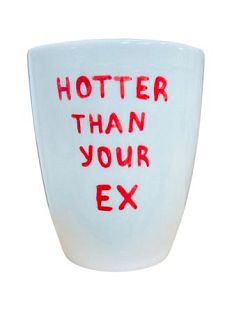 Стакан ручной работы с дизайном «Hotter than your ex», полуфарфор, 350 мл