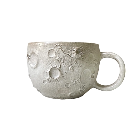 Кружка ручной работы ПинкФокс «Луна», кремовая, керамика, 330 мл, фото 1.