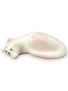 Подставка под благовония «Спящий котик», розовая, керамика