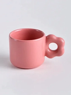 Кружка ручной работы ОХ! керамика «Цвет-ок», розовая, керамика, 240 мл