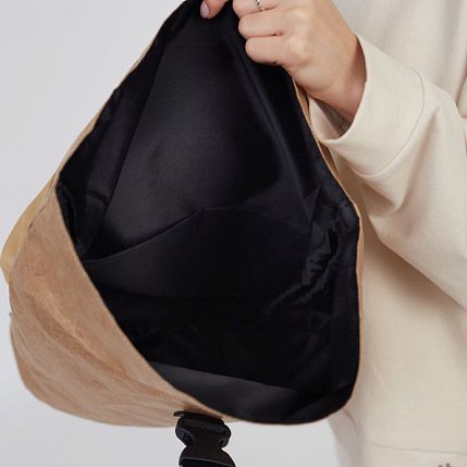 Рюкзак Ranzel Bags «Rolly Kraft», крафт, тайвек, бежевый, фото 5.