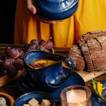 Кружка ручной работы Лутиэн Велес «Небо Валинора», фарфор, 450 мл, фото 3.